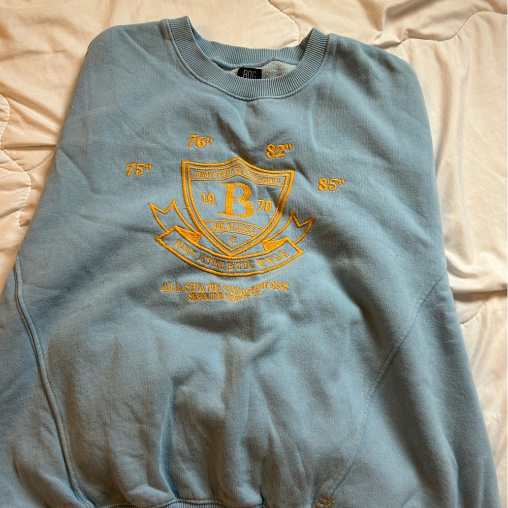 blue crewneck